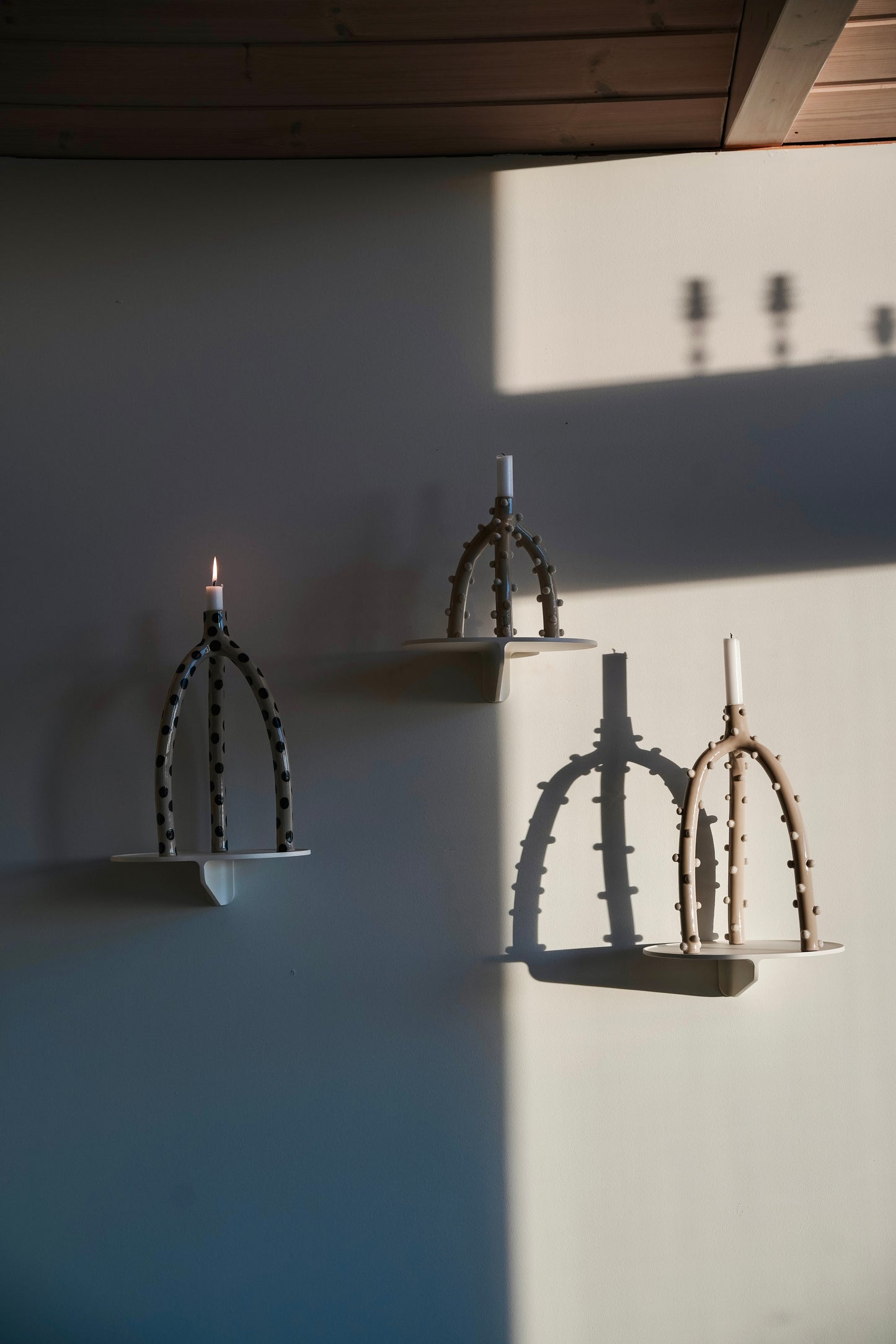 Ljusstake Spe XXL med pärlor